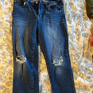 GAP Dark Blue Distressed Women Jeggings